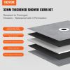 VEVOR Shower Curb Kit, 72"x72" Shower Pan Kit with 6.3" Central Drain, Lightweight EPS Shower Installation Kits with 2 Waterproof Cloths