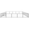 Dog Kennel Black 484.4 ft² Steel