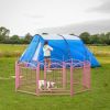 Dog Playpen Indoor 24 inch 8 Panels Metal Dog Pen Pet Dog Fence Outdoor Exercise Pen with Doors